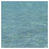 Tahiti Blue Tropical Water Fabric Stof (Close Up)