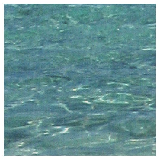 Tahiti Blue Tropical Water Fabric Stof (Close Up)