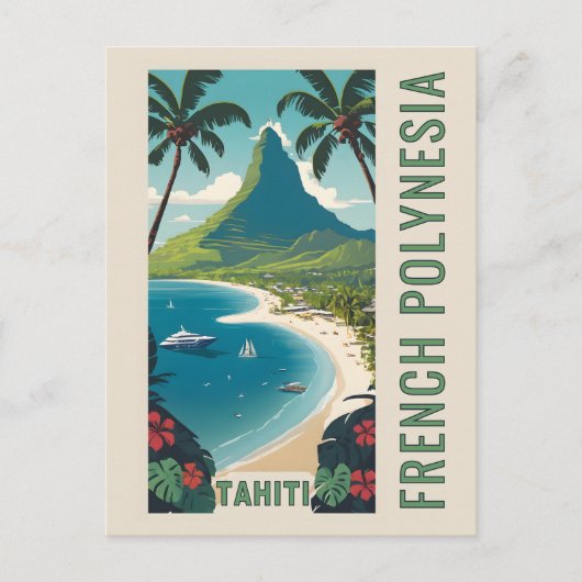 Tahiti Briefkaart (Voorkant)