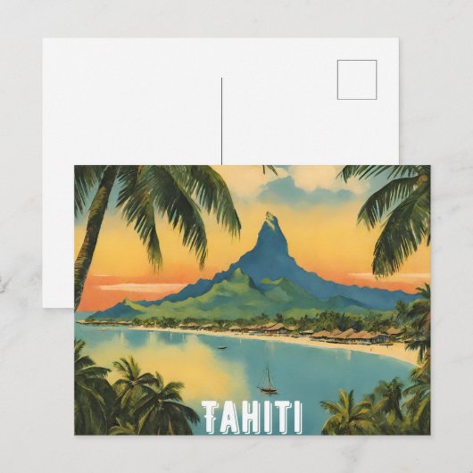 Tahiti Briefkaart (Voorkant / Achterkant)