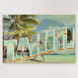 Tahiti briefkaart foto legpuzzel