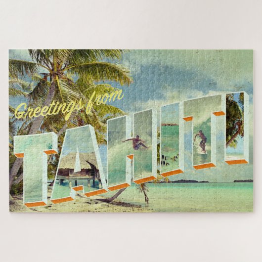 Tahiti  briefkaart foto legpuzzel (Horizontaal)