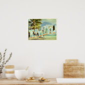 Tahiti briefkaart foto poster (Keuken)