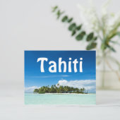 Tahiti-briefkaart voor tekst op het eiland briefkaart (Staand voorkant)