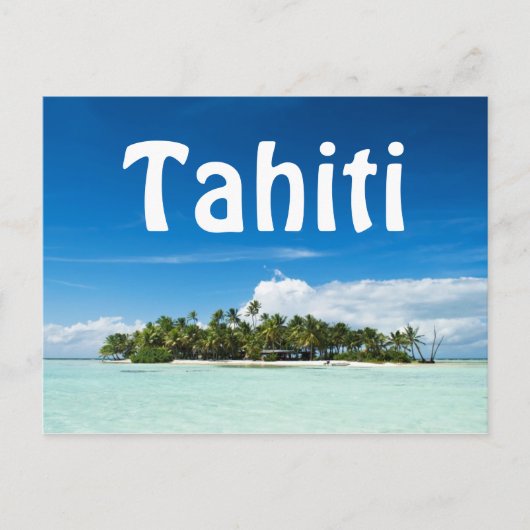 Tahiti-briefkaart voor tekst op het eiland briefkaart (Voorkant)
