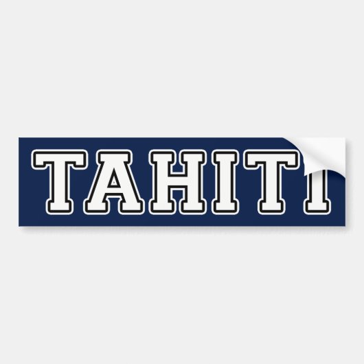 Tahiti Bumpersticker (Voorkant)