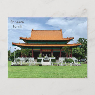 Tahiti, Chinees Kanti-tempel van Tahiti, Papeete Briefkaart