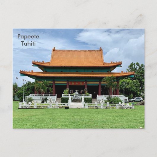 Tahiti, Chinees Kanti-tempel van Tahiti, Papeete Briefkaart (Voorkant)