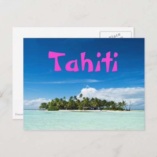 Tahiti-eiland briefkaart (Voorkant / Achterkant)