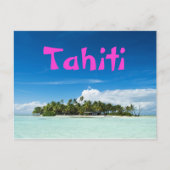 Tahiti-eiland briefkaart (Voorkant)