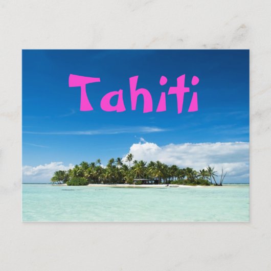 Tahiti-eiland briefkaart (Voorkant)