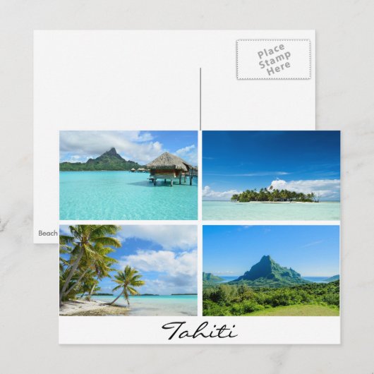 Tahiti en Frans Polynesië briefkaart landschappen (Voorkant / Achterkant)
