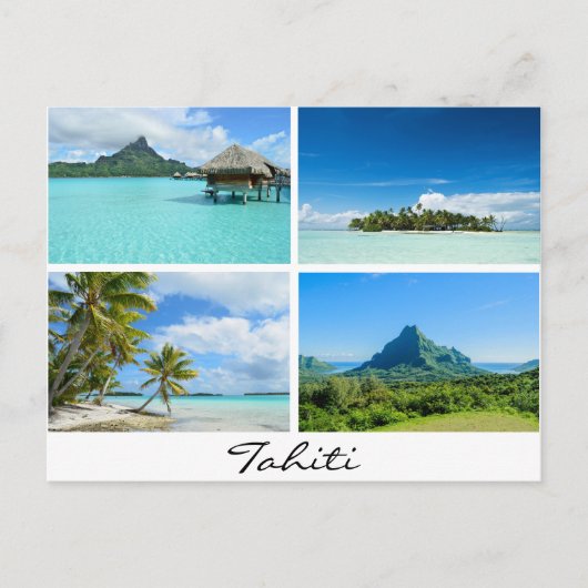 Tahiti en Frans Polynesië briefkaart landschappen (Voorkant)
