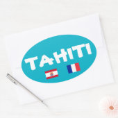 Tahiti Euro-Style Oval Sticker (Envelop)