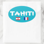 Tahiti Euro-Style Oval Sticker (Tas)