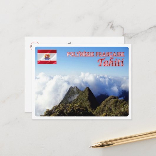 Tahiti - Frans-Polynesië - Briefkaart (Voorkant / Achterkant in situ)
