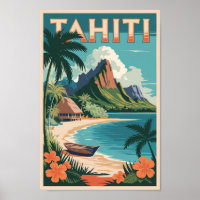 Tahiti Frans Polynesië Illustratie Reiskunst
