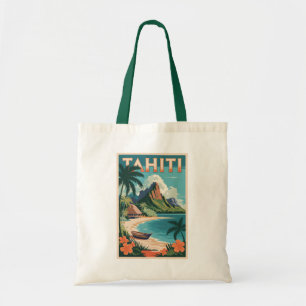 Tahiti Frans Polynesië Illustratie Reiskunst Tote Bag