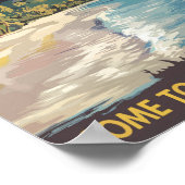 Tahiti Frans Polynesië Painter Travel Art Retro Poster (Hoek)