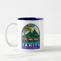 Tahiti Frans-Polynesië Reiskunstembleem