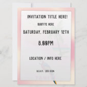 Tahiti geïllustreerde kaartreisposter kaart (Achterkant)