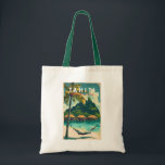 Tahiti Illustration Travel Art Vintage Tote Bag<br><div class="desc">Tahiti retro vector reisontwerp. Tahiti is het grootste eiland van Frans-Polynesië,  de archipel van de Stille Zuidzee.</div>