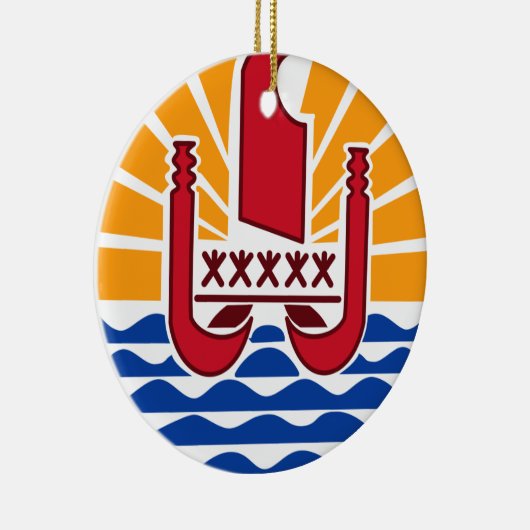 TAHITI* kerstversiering Keramisch Ornament (Rechts)