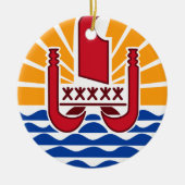 TAHITI* kerstversiering Keramisch Ornament (Voorkant)