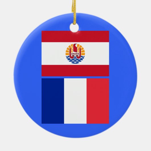 TAHITI* kerstversiering Keramisch Ornament (Achterkant)