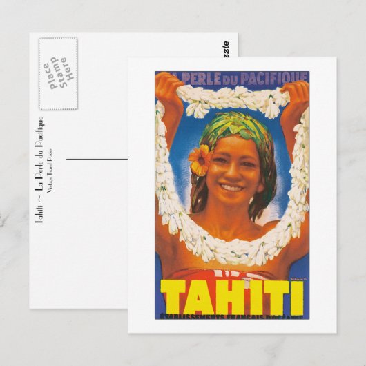 Tahiti ~ La Perle du Pacifique Briefkaart (Voorkant / Achterkant)
