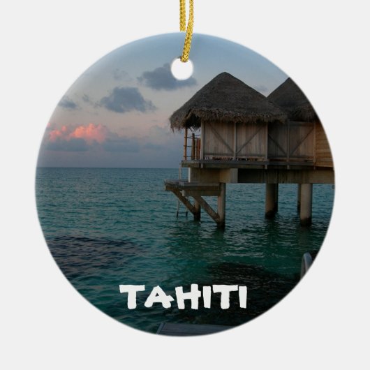 Tahiti Lagoon Festive Circle Ornament (Voorkant)