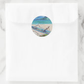 Tahiti Outrigger Ronde Sticker (Tas)