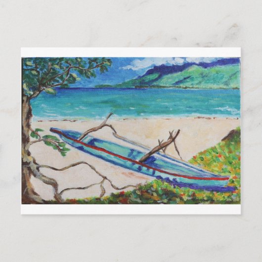 Tahiti Outriggger Briefkaart (Voorkant)