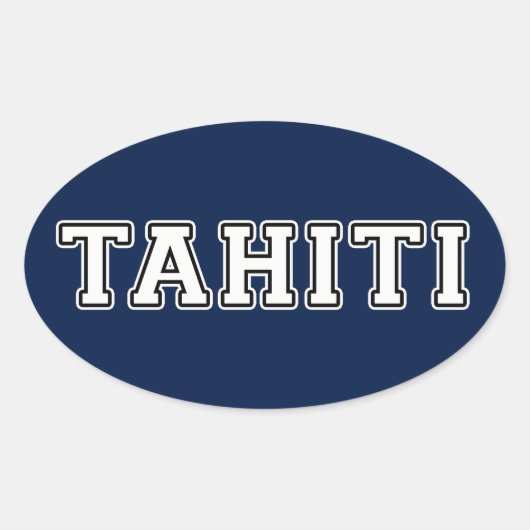 Tahiti Ovale Sticker (Voorkant)