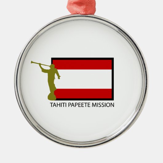 TAHITI PAPEETE MISSIE LDS CTR METALEN ORNAMENT (Voorkant)