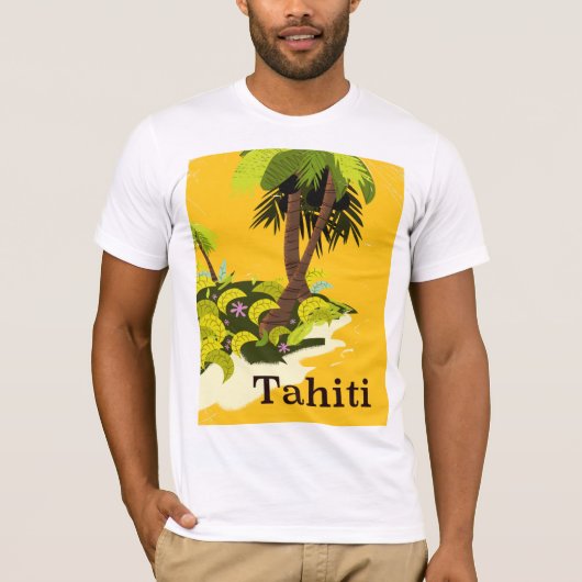 Tahiti Retro-reisposter T-shirt (Voorkant)