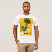 Tahiti Retro-reisposter T-shirt (Voorkant volledig)