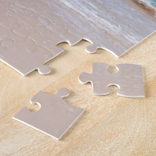 Tahiti Sand Beach Blue Sky Palm Trees Legpuzzel (Zijkant)