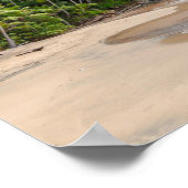 Tahiti Sand Beach Blue Sky Palm Trees Poster (Hoek)