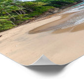 Tahiti Sand Beach Blue Sky Palm Trees Poster (Hoek)
