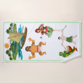 Tahiti Scene Beach Towel Strandlaken (Voorkant)
