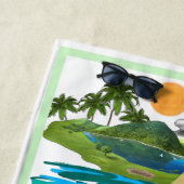 Tahiti Scene Beach Towel Strandlaken (In situ)
