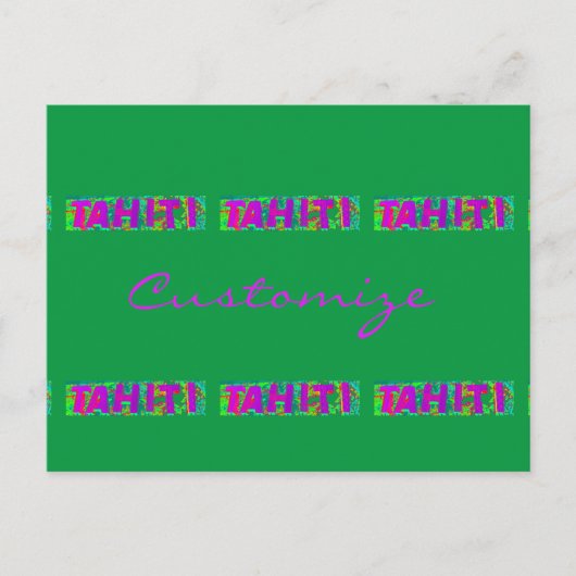 Tahiti Sign Thunder_Cove Briefkaart (Voorkant)