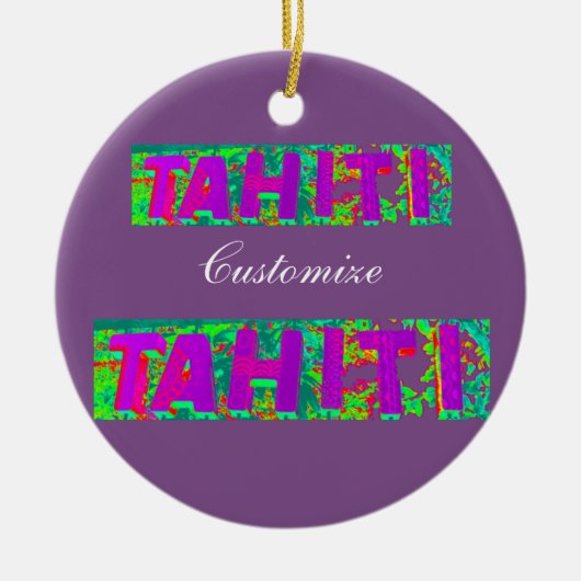 Tahiti Sign Thunder_Cove Keramisch Ornament (Voorkant)