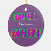 Tahiti Sign Thunder_Cove Keramisch Ornament (Links)