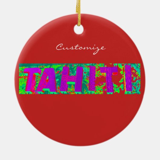 Tahiti Sign Thunder_Cove Keramisch Ornament (Achterkant)