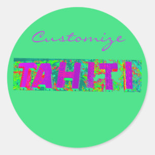 Tahiti Sign Thunder_Cove Ronde Sticker