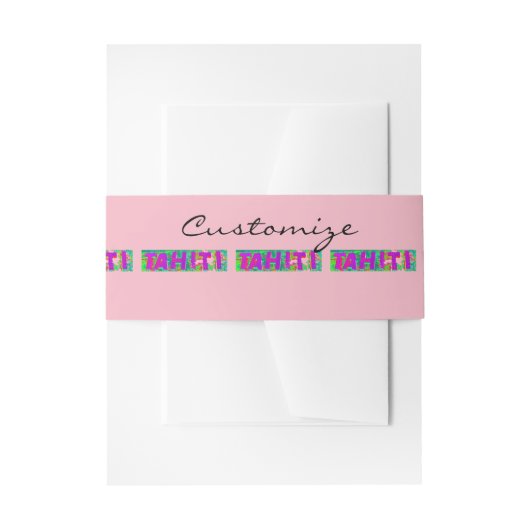 Tahiti Sign Thunder_Cove Uitnodigingen Wikkel (Voorkant Voorbeeld)