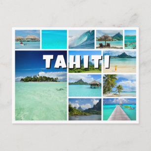 Tahiti souvenir fotocollage briefkaart