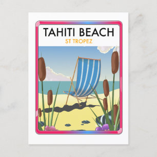Tahiti strand st tropez briefkaart